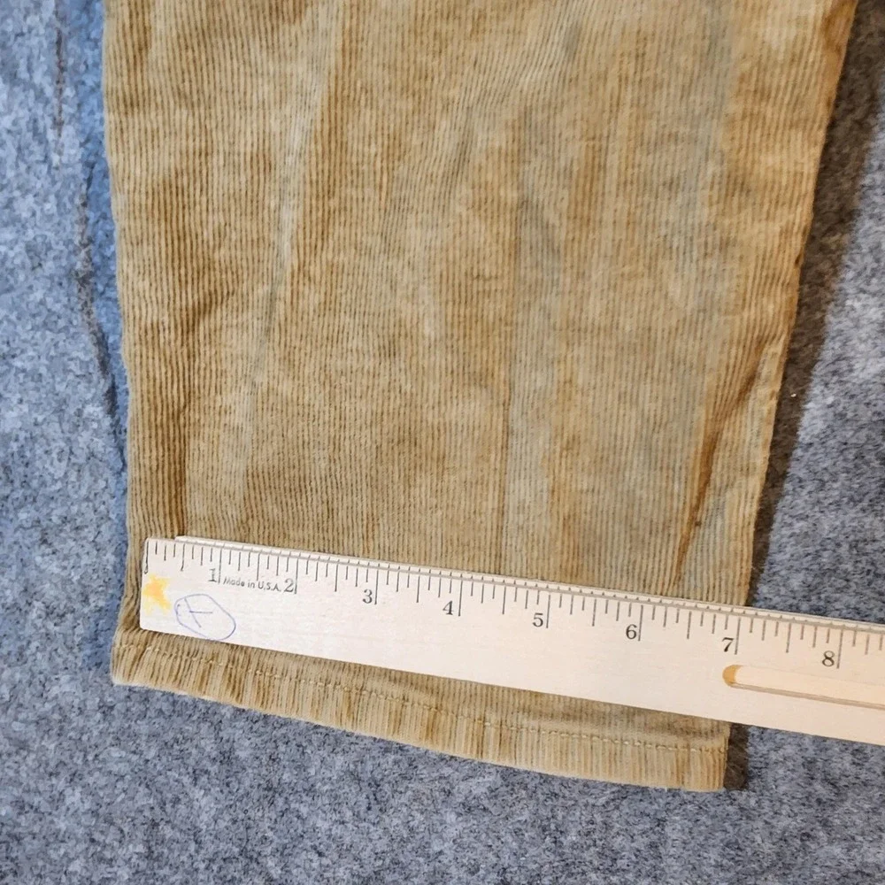 Vintage Y2K‎ Gap 1969 Pants Mens 34x32 Tan Corduroy Slim Fit Casual Distressed